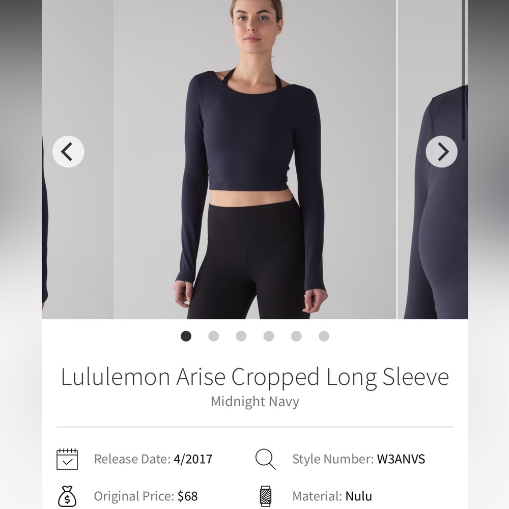Arise cropped long sleeve - size 2